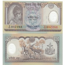 Emir Koleksiyon Coin & Paper Collection Nepal 2002 Yılı 10 Rupees Polimer Kağıt Para Çil Unc Koleksiyon Para