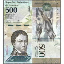 Emir Koleksiyon Coin & Paper Collection Venezuela 2017 Yılı 500 Bolivares Kağıt Para Çil Unc Koleksiyon Para