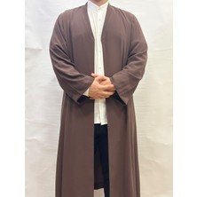 Yaser Giyim Medine Ipeği Namaz Cübbesi - Açık Kahverengi