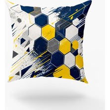 Karkan Tekstil Grunge Geometrik Desen Sportif Yastık