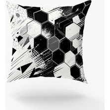 Karkan Tekstil Grunge Geometrik Desen Sportif Yastık