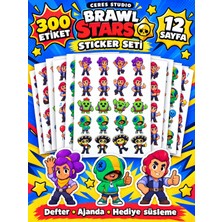 Ceres Studio Brawl Stars Karakter Sticker Seti – Defter, Ajanda ve Hediye Süsleme Etiketleri