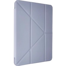 Efnaz Style Samsung Galaxy Tab A9 Plus Kılıf Kalemlikli Mars Tablet Kılıfı - Lila