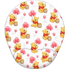 Hamiki Winnie The Pooh Balon Bilek Destekli Mouse Pad Ergonomik Kaymaz Taban Mousepad Fare Altlığı