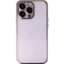 Efnaz Style Apple iPhone 14 Pro Kılıf Razer Lensli Silikon - Gold