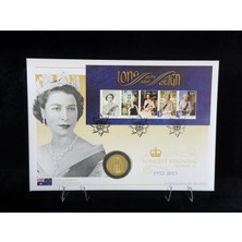 Öztürk Koleksiyon 2015 Avustralya 1 Dollar – Queen Elizabeth Iı “longest Reigning Monarch” First Day Coin Cover