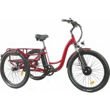 Corelli E-Ffect 3 Tekerlekli Kargo Elektrikli Bisiklet - Kırmızı Xlavm