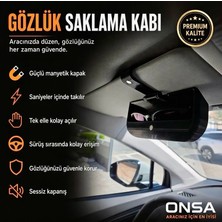 ONSA Araç İçi Güneşlik Gözlük Saklama Kabı | Mıknatıslı Premium Tasarım