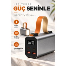 vooka 30000 Mah 100W Hızlı Şarj LCD Ekranlı 4 Cihaz Aynı Anda Şarj Powerbank Usb-C Pd