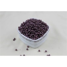 6 mm Mürdüm Tonu Inci Boncuk 30 gr (Kolye, Bileklik, Küpe ve Takı Yapımı)