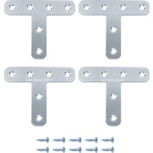 Mr.Bracket 4 Ad. T Demir Gönye Köşebent 15X55X70MM - Tablo Çerçeve Sandalye Masa Te Köşe Bağlantı Birleştirme