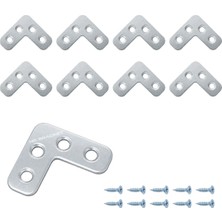 Mr.Bracket 8 Ad. Sac Gönye Düz Gönye Köşe Bağlantı Demiri 3X3CM - Çerçeve Sandalye Masa Sehpa Tamir Birleştirme