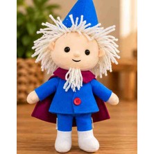 Toys Sevimli Büyücü Peluş Oyuncak Mavi Kostümlü Pelerinli Figür 30 cm