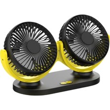 Efnaz Style Konfulon FS07 Çift Pervaneli Masaüstü Soğutma Fanı - Siyah