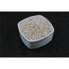 6 mm Açık Krem Tonu Inci Boncuk 30 gr (Kolye, Bileklik, Küpe ve Takı Yapımı)