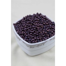 5 mm Koyu Patlıcan Rengi Inci Boncuk 30 gr (Kolye, Bileklik, Küpe ve Takı Yapımı)