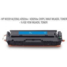 Calligraph Hp  W2201A(220A) 4202DW / 4302FDW Chıpli Mavi Muadil Toner