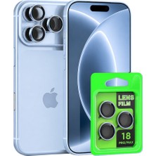 Efnaz Style Apple iPhone 18 Pro Max Raze Metal Kamera Lens - Açık Mavi