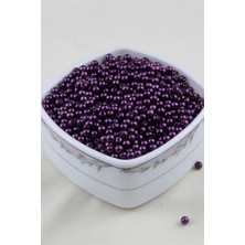 5 mm Parlak Patlıcan Moru Inci Boncuk 30 gr (Kolye, Bileklik, Küpe ve Takı Yapımı)