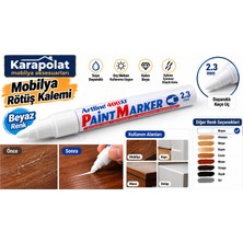 Karapolat Artline Beyaz Renk Çizik Giderici Çatlak Kapatıcı Mobilya Rötuş Kalemi Ahşap Masa Parke Dolap Kalemi