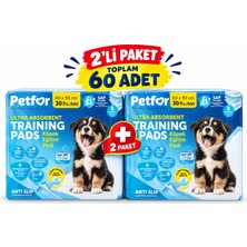 Petfor Köpek Eğitim Pedi 60X90 cm (2'li Avantaj Paketi - 60 Adet)