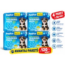 Petfor Ultra Emici Köpek Eğitim Pedi 60X90 cm 4'lü Süper Avantaj Paketi (Toplam 120 Adet)