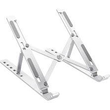 Hubrendy Sh Powermaster 10''-16'' Katlanabilir Tablet + Laptop Standı PM-24325 (Metal + Ayarlanabilir)