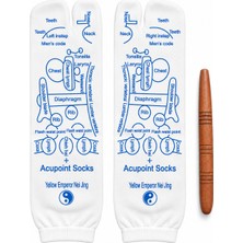 Refleksoloji Masaj Çorabı & Ahşap Masaj Çubuğu (Ithal Ürün)