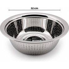 Efnaz Style 32CM Kulpsuz Paslanmaz Metal Sepet Süzgeç