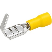 Powermaster PM-39076 4-6mm2 Kesit 26X7X6MM Soket Sarı Izoleli Kablo Pabucu (100'LÜ Paket)