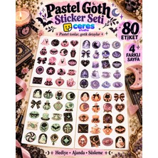 Ceres Studio Pastel Goth Halloween Sticker Seti - Defter, Ajanda ve Hediye Süsleme Etiketleri