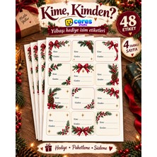 Ceres Studio Yılbaşı Kime Kimden Isimli Hediye Etiketi Sticker - Defter, Ajanda ve Hediye Süsleme Etiketleri