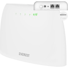 Everest EWR-4G03 4g Lte Wi-Fi Router Sım Kart Girişli 300 Mbps 2.4ghz Wan/lan Portlu Kablosuz Yönlendirici