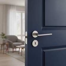 Elovias Sese Defne Modeli Rozetli Oda Kapı Kolu Inox Renk (200-212R-01-53)