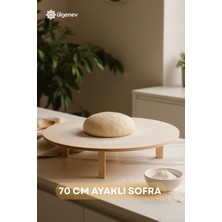 Katlanabilir 70 cm Hamur Açma Sofrası – Doğal Görünümlü Kayın Kaplama Mdf