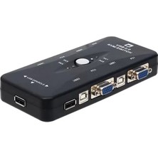 Hubrendy Sh Powermaster PM-15166 4 Kanal VGA Kvm Switch (4 Bilgisayarı Tek Elden Yönetin)