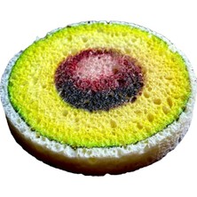 Str Store Magic Sponge Şişen Sihirli Sünger Avokado Desenli, Su Ile Temas Ettiğinde Sünger Formunu Alır, Defalarca Kullanılabilir Sürdürülebilir