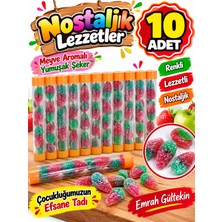 Emrah Gültekin Meyve Aromalı Nostaljik Tüp Jelibon Şeker Yumuşak Renkli Jelibon Şeker Eğlenceli Atıştırmalık Seti