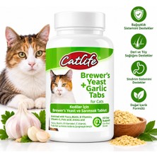 Catlife Bira Mayası ve Sarımsaklı Kedi Tablet Biyotik & B Vitamin Destekli Tüy Dökülme Önleyici