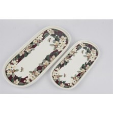 Mikasa Moor Jasmine 2li Oval Servis Tabağı 33X15  25X12CM