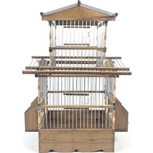 Omrs Store Naturbirds 2 Katlı Xxl Ahşap Kafes
