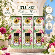 Mabel Marseille Luxury Kaşmir Çiçekleri Çubuklu Oda Kokusu 100 ml 3'lü Set