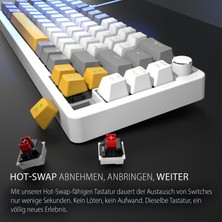 Str Store IKG-457 Empousa Red Swıtch Rgb Kablolu Mekanık Gamıng Klavye-Beyaz