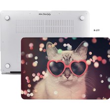 Str Store MacBook Air 13 Inç Kılıf A2337 M1 A2179 A1932 Uyumlu Mat Sert Kapak Uv Baskılı Kedi Desenli Koruyucu Hard Case Çizilme Önleyici Laptop Kılıfı Pembe