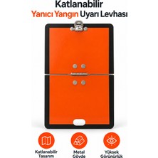 Badem10 Katlanır Yanıcı Uyarı Levhası Tehlike Ikaz Tabelası Araç Kamyon Tır Depo Şantiye Güvenlik Işareti
