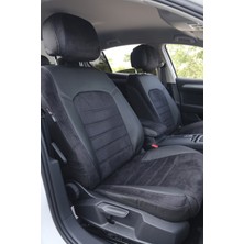 Otom Volkswagen Passat 2015-2022 Araca Özel Koltuk Kılıfı London Design Siyah Siyah Füme