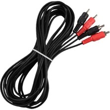 Hubrendy Sh Powermaster PM-428 Siyah 5 Metre 2 Rca + 2 Rca Kablo