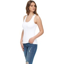 Tutku Elit Kadın  Modal Kalın Askılı Atlet  6'lı-Beyaz-2xl