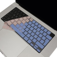 Str Store MacBook Türkçe Q Klavye Koruyucu Mavi Pembe M1-M5 | Air 13.6 A2681 A3113 A3240 A3449 | Pro 14 A2442 A3426 A3434 | Pro 16 A2485 A3429 | Neo 13 | Ultra Ince Silikon Keyboard Cover Touch Id