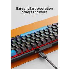 Str Store GA25 Type-C Kablolu Mini Gaming Ingilizce Klavye Rgb LED Işıklı Mekanik Daktilo Sesli Tuşlar